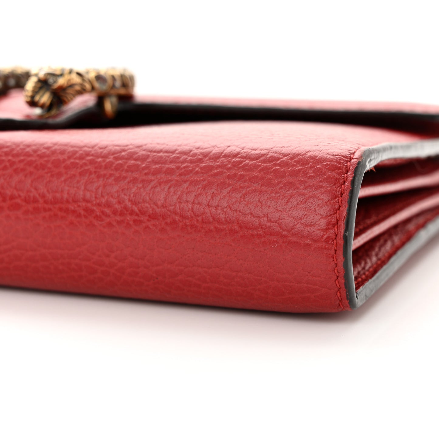 Calfskin Mini Dionysus Chain Wallet Hibiscus Red
