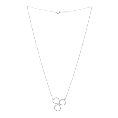 Tiffany Platinum Diamond Large Paper Flowers Pendant Necklace 1 of 5