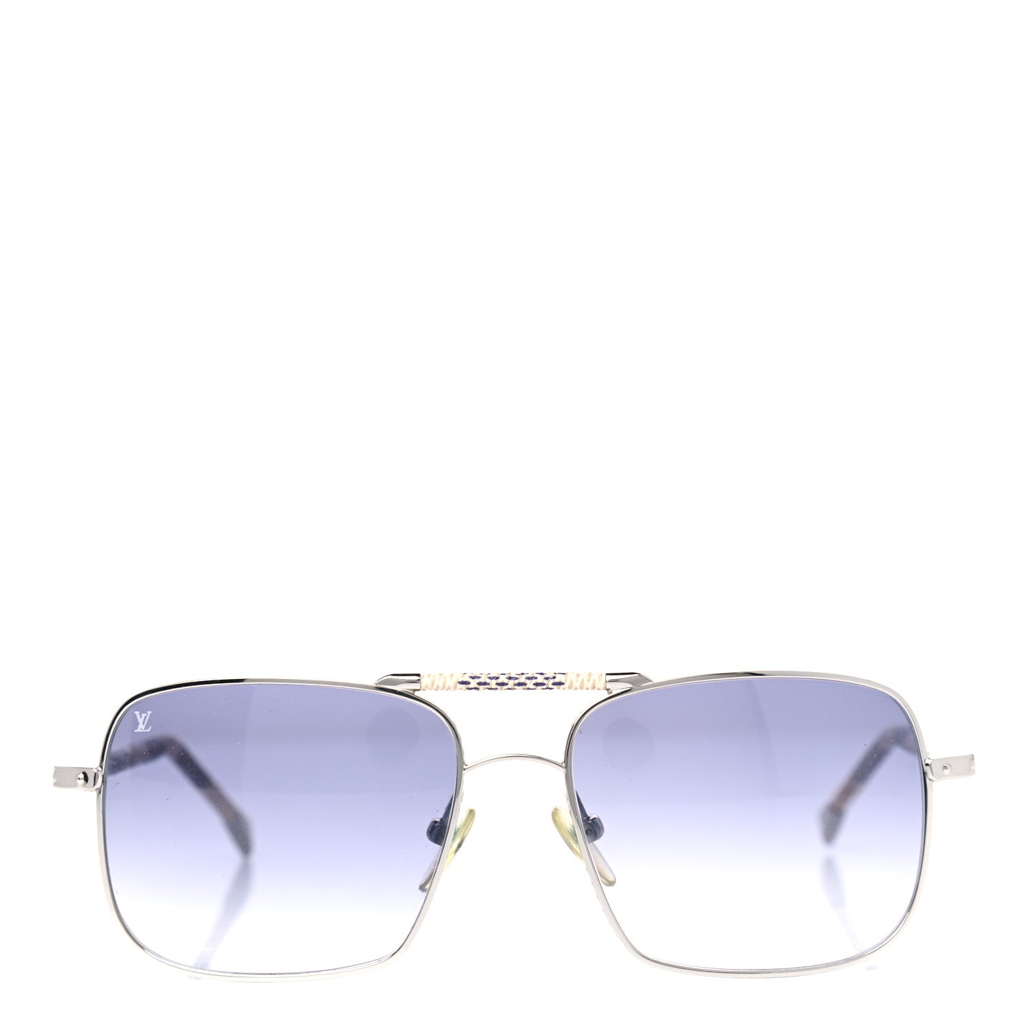 Louis Vuitton Damier Azur Conspiration Pilote Aviator Sunglasses Z0297U 2 of 6