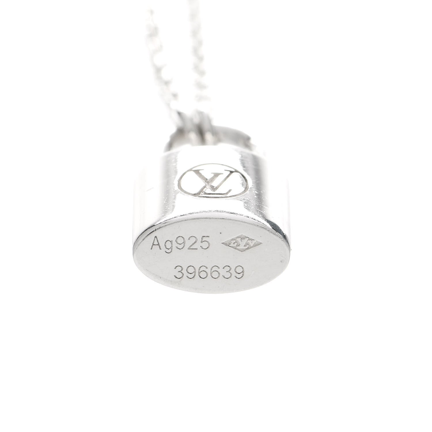 Louis Vuitton Sterling Silver Lockit Necklace 3 of 4