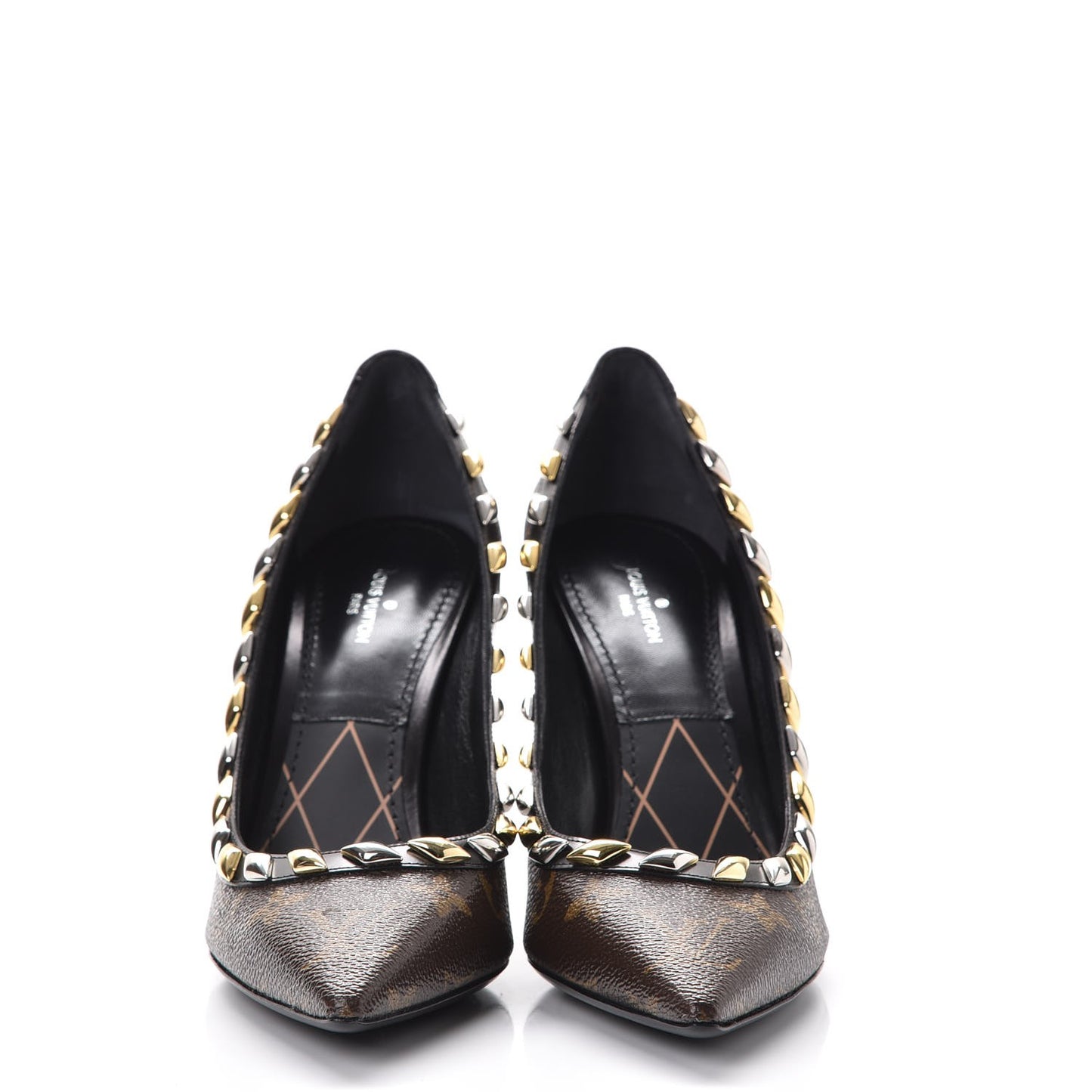 Calfskin Monogram Eldorado Pumps 37.5 Cacao