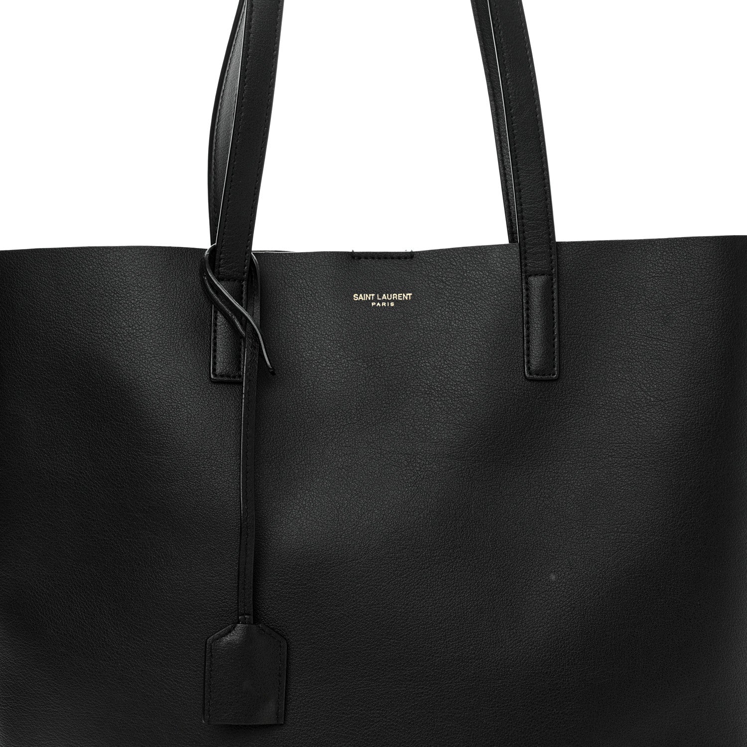 Saint Laurent Calfskin North-South Shopping Tote Black 9 of 11