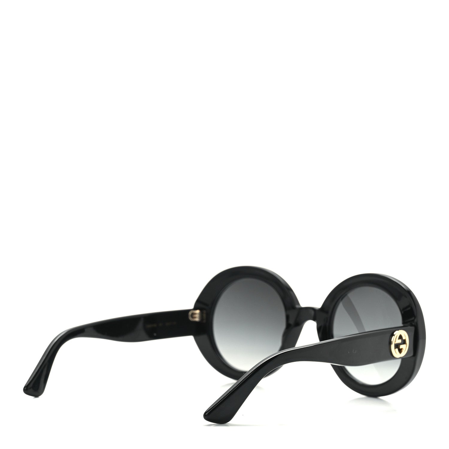 Gucci Acetate Round GG Sunglasses GG0319S Black 4 of 7