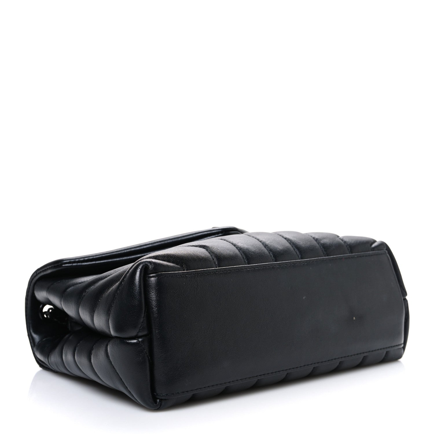 Saint Laurent Calfskin Y Quilted Monogram Monochrome Small Loulou Chain Satchel Black 4 of 11