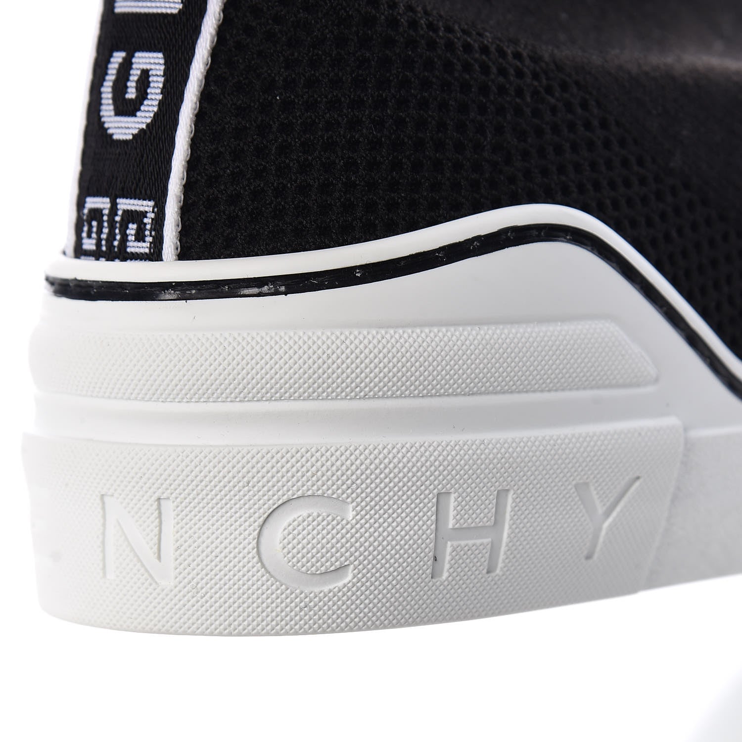 Givenchy Technical Canvas Knit Womens George V Sock Sneakers 39 Black 10 of 10