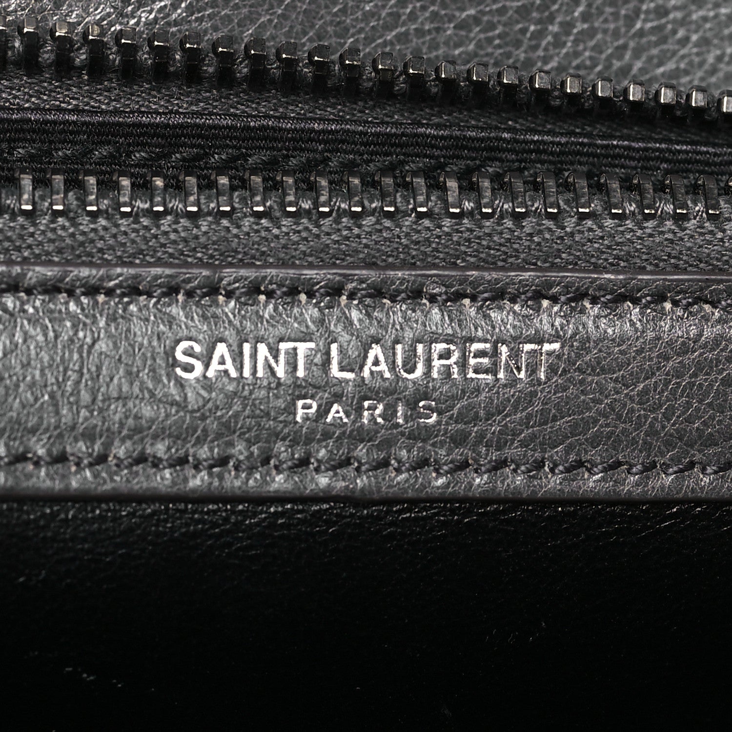 Saint Laurent Sheepskin Matelasse Chevron Monogram Medium College Bag Asphalt 6 of 13