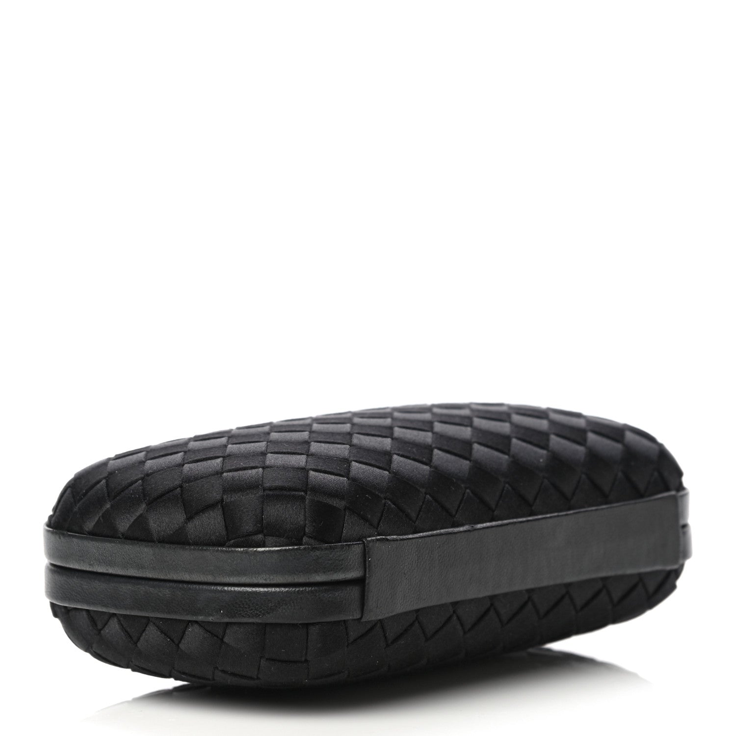 Bottega Veneta Satin Intreccio Impero Knot Clutch Black 4 of 9