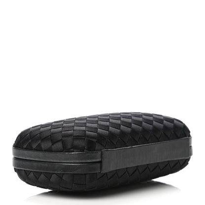 Bottega Veneta Satin Intreccio Impero Knot Clutch Black 4 of 9