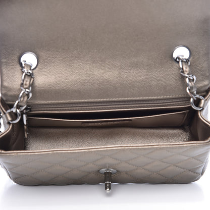 Chanel Metallic Caviar Quilted Mini Rectangular Flap Bronze 5 of 17