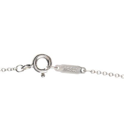 Tiffany Sterling Silver Enamel Heart Key Pendant Necklace Tiffany Blue 4 of 5
