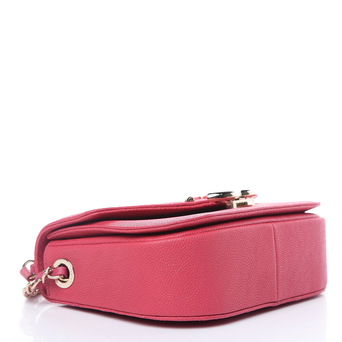 Grained Calfskin Quilted Small Cuba Top Handle Flap Pink