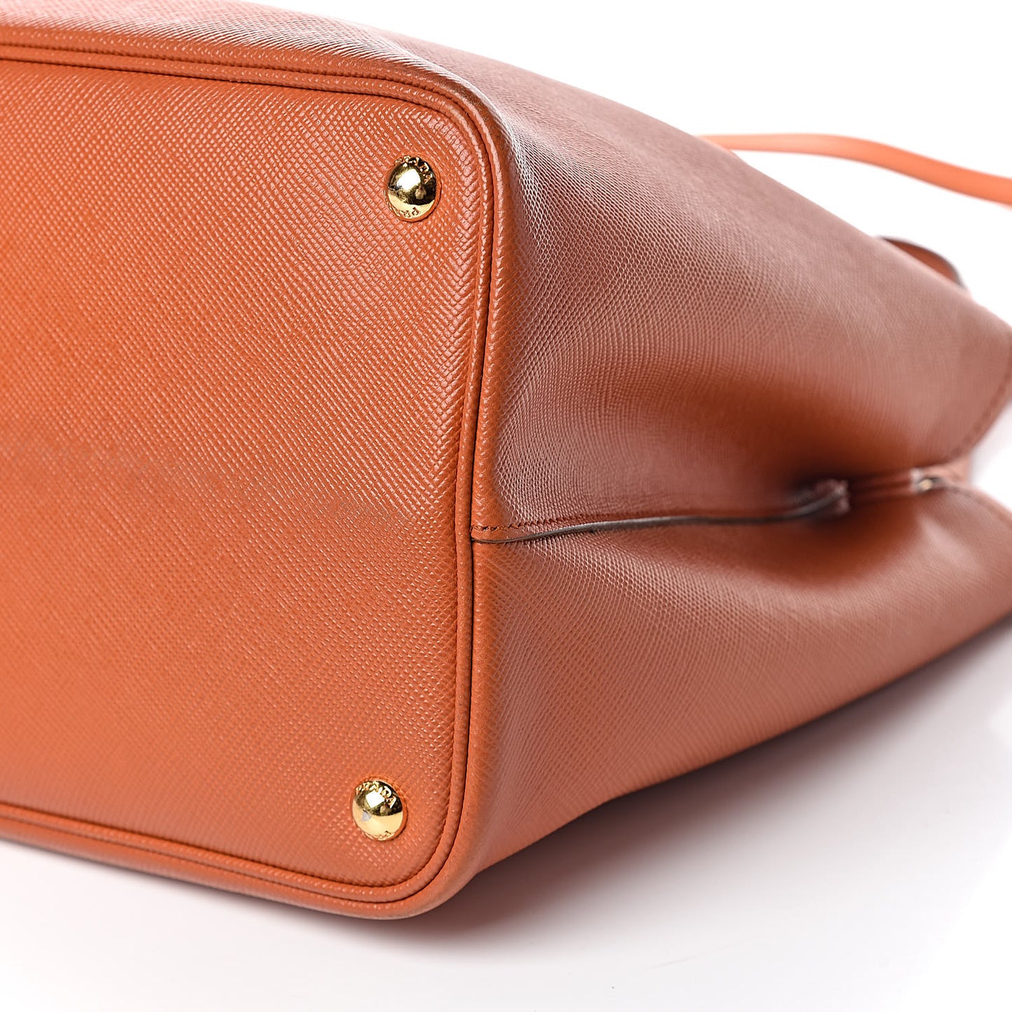 Saffiano Cuir Medium Double Bag Papaya