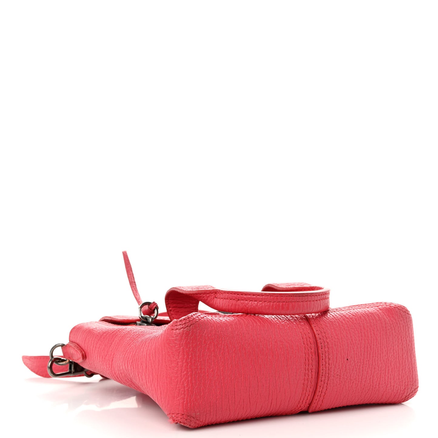 Textured Calfskin Mini Pashli Satchel Raspberry