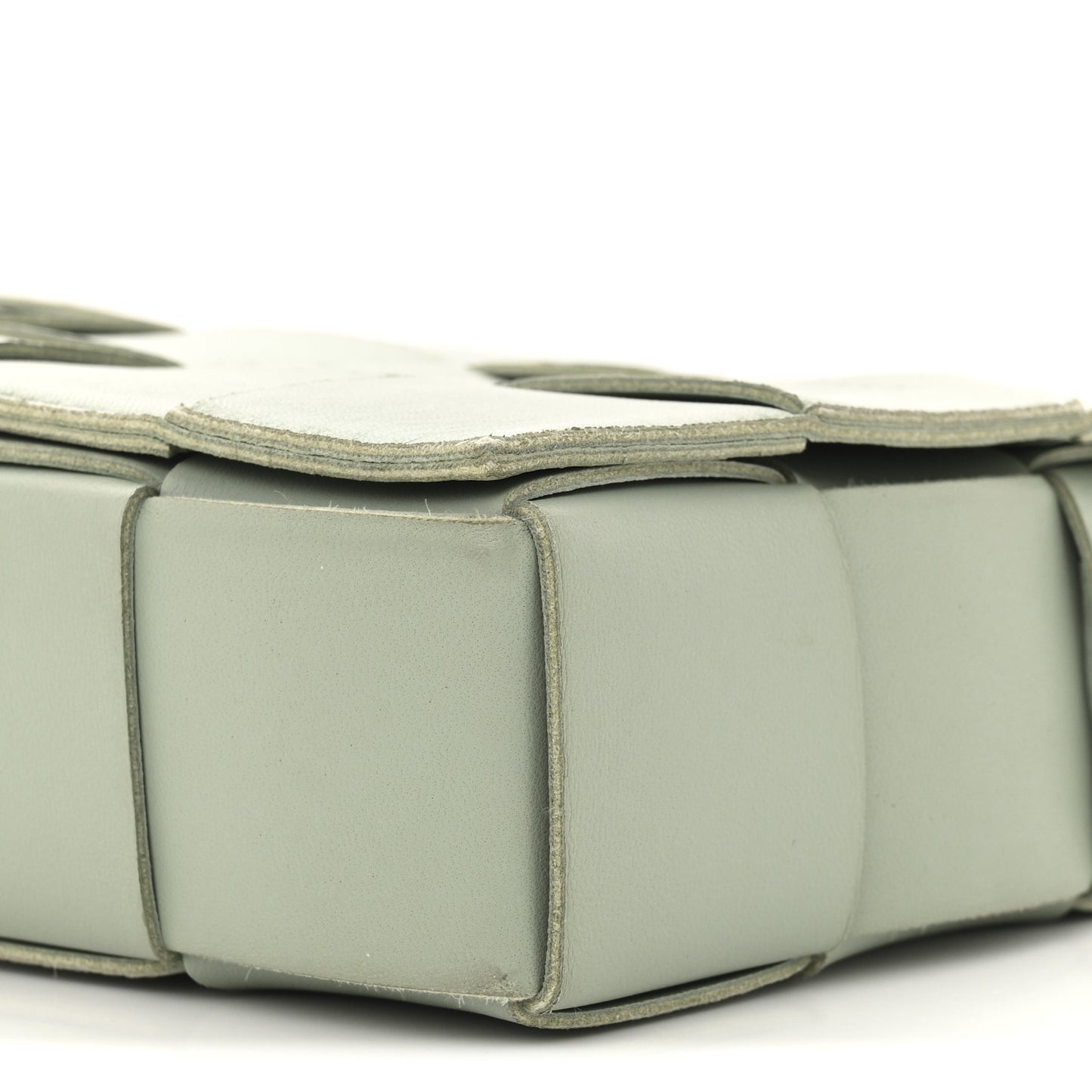 Lambskin Maxi Intrecciato Cassette Crossbody Bag New Sauge