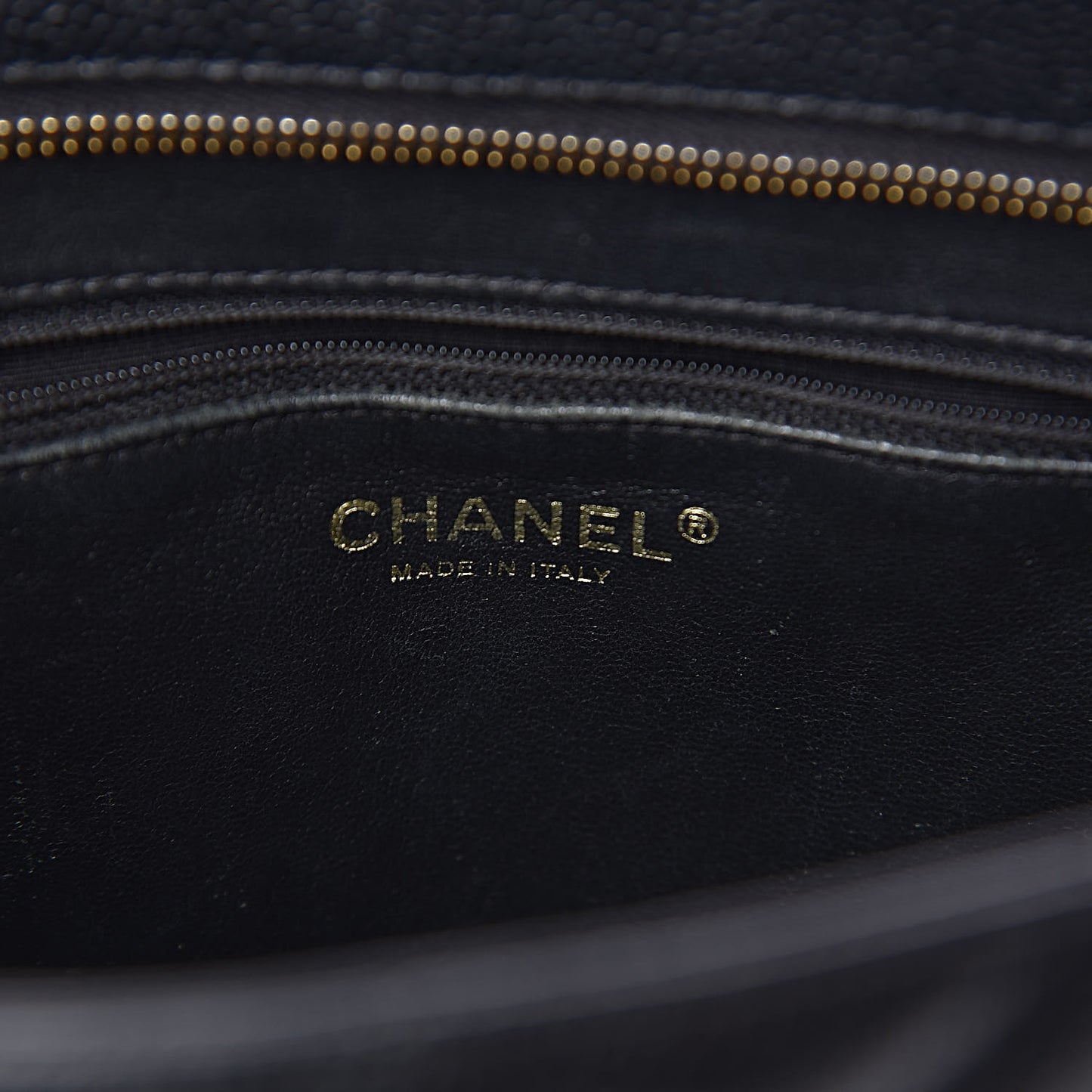 Caviar Quilted Medallion Tote Black