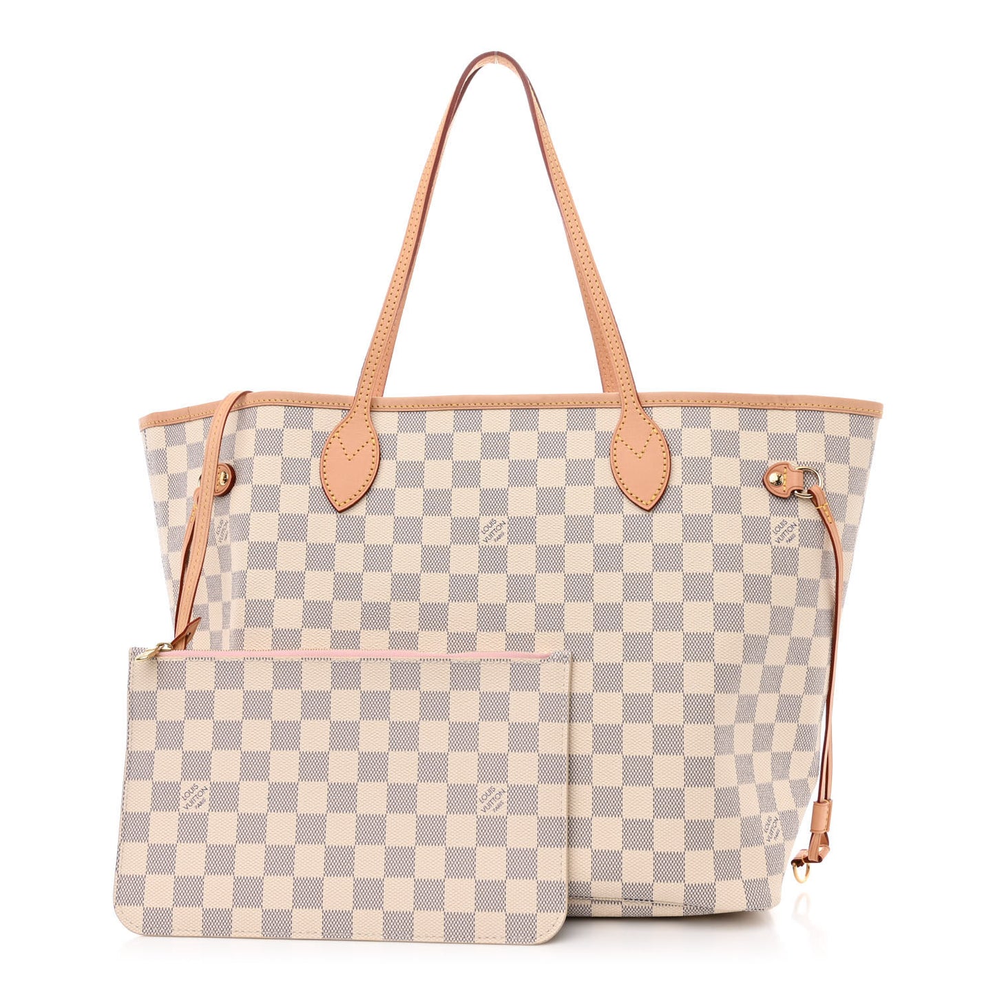 Damier Azur Neo Neverfull MM Rose Ballerine