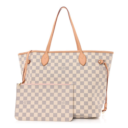 Louis Vuitton Damier Azur Neo Neverfull MM Rose Ballerine 3 of 12