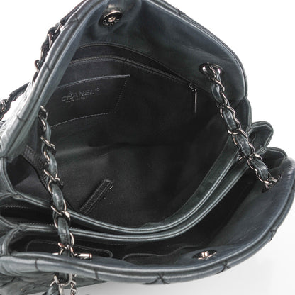 Chanel Iridescent Calfskin Large Just Mademoiselle Bowling Bag Blue 5 of 7