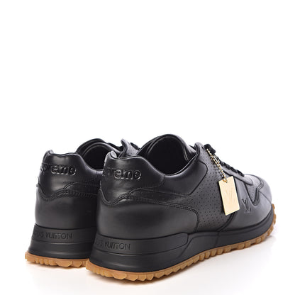 Louis Vuitton X SUPREME Calfskin Run Away Sneakers 7 Black 4 of 10