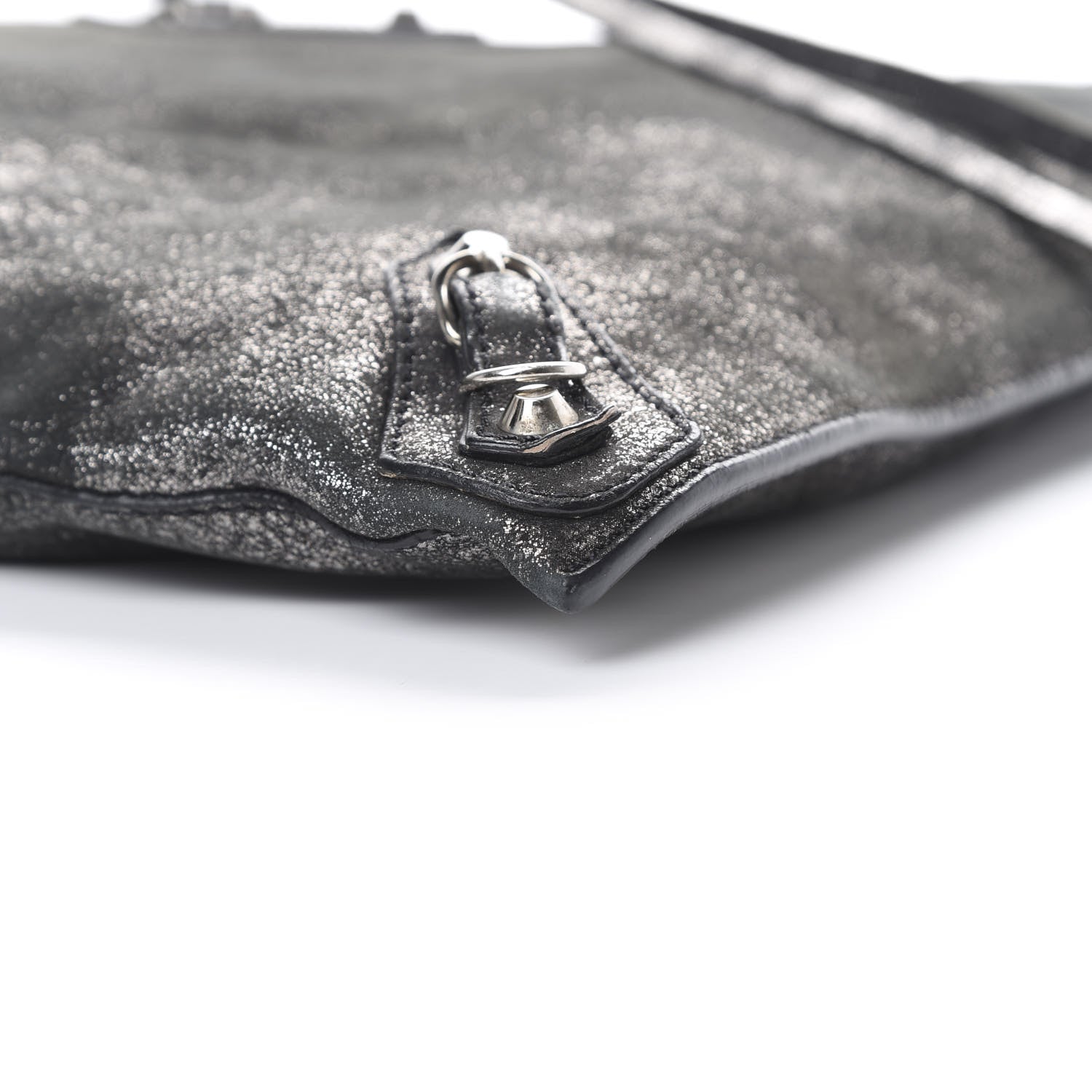 Balenciaga Metallic Calfskin Milkyway Ligne Papier Messenger Black 9 of 11