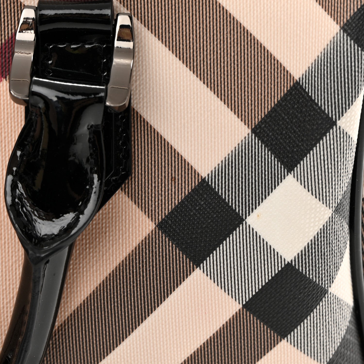 Burberry Supernova Check Patent Small Chester Bowling Bag Black 14 of 14