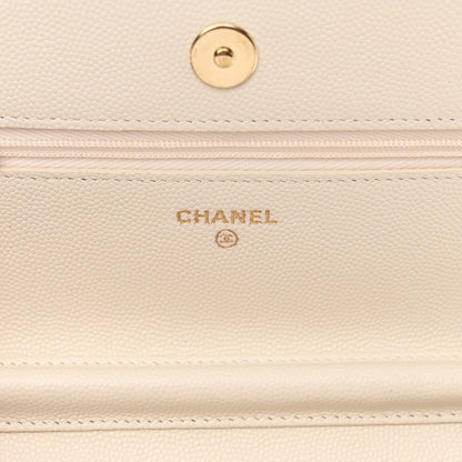 Chanel Caviar Quilted Wallet On Chain WOC White 6 of 11