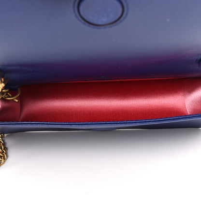 Gucci Velvet Matelasse GG Marmont Mini Bag Cobalt Blue 5 of 9