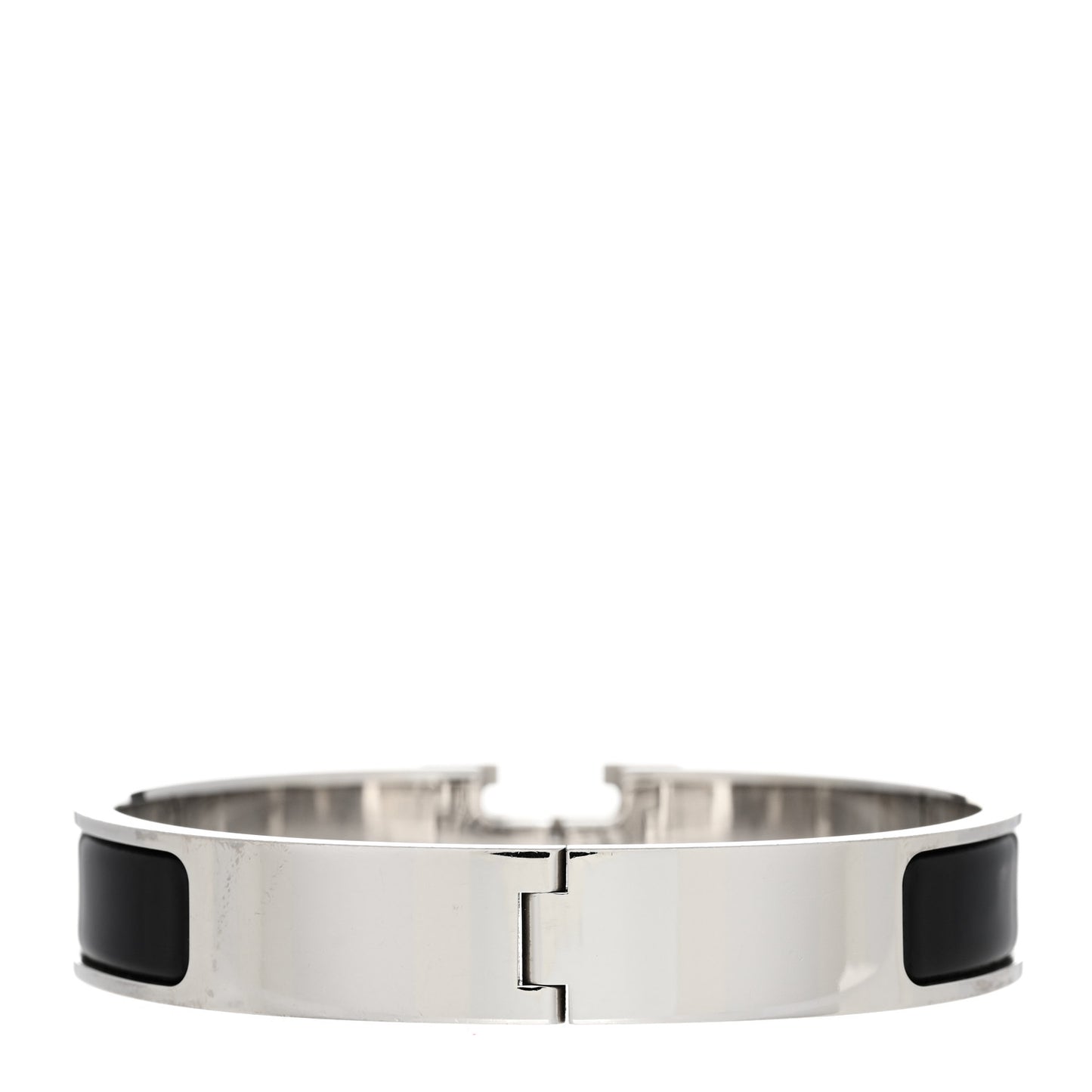 Enamel Narrow Clic Clac H Bracelet GM Black