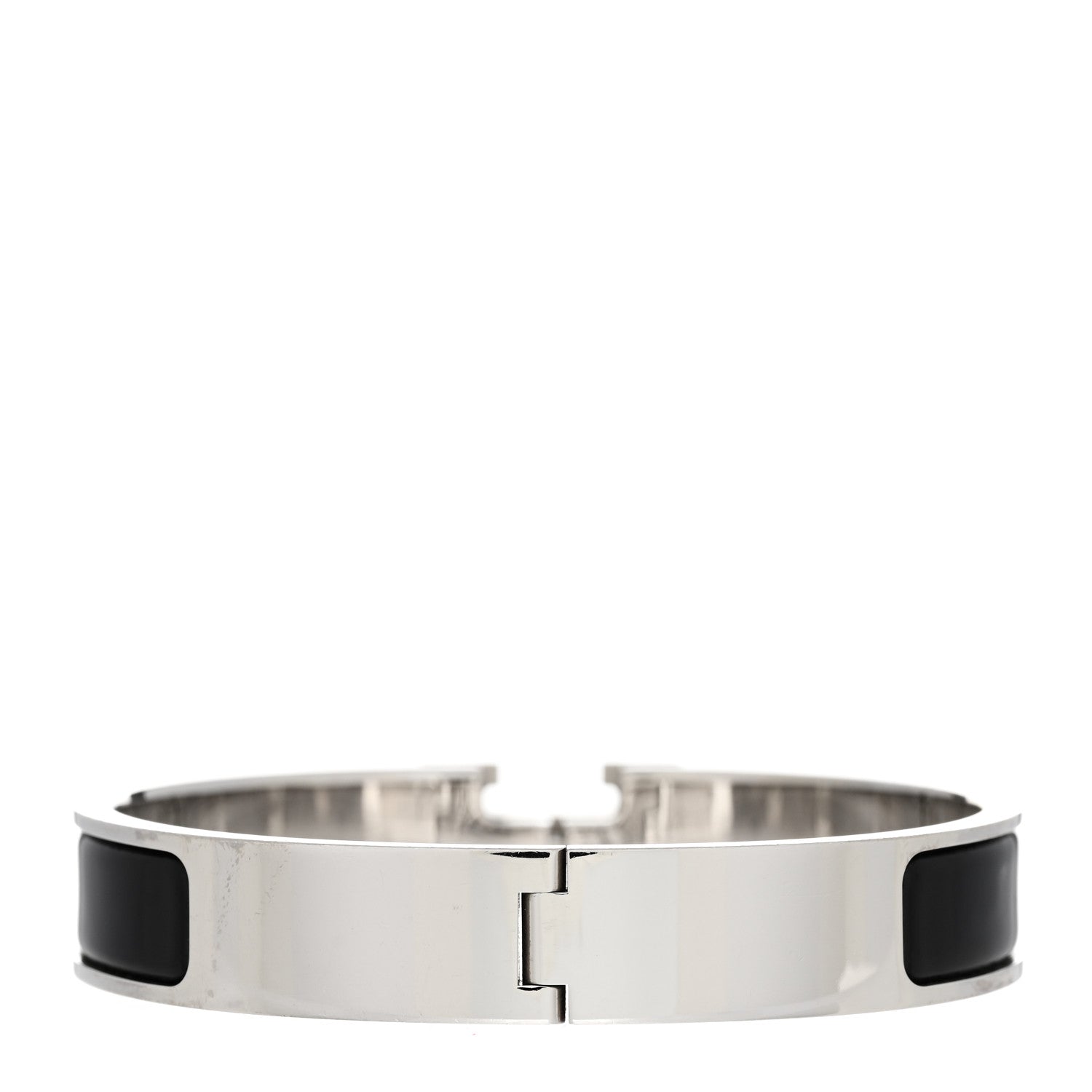 Hermes Enamel Narrow Clic Clac H Bracelet GM Black 2 of 4