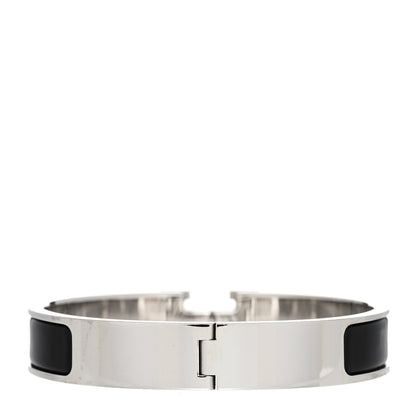 Hermes Enamel Narrow Clic Clac H Bracelet GM Black 2 of 4
