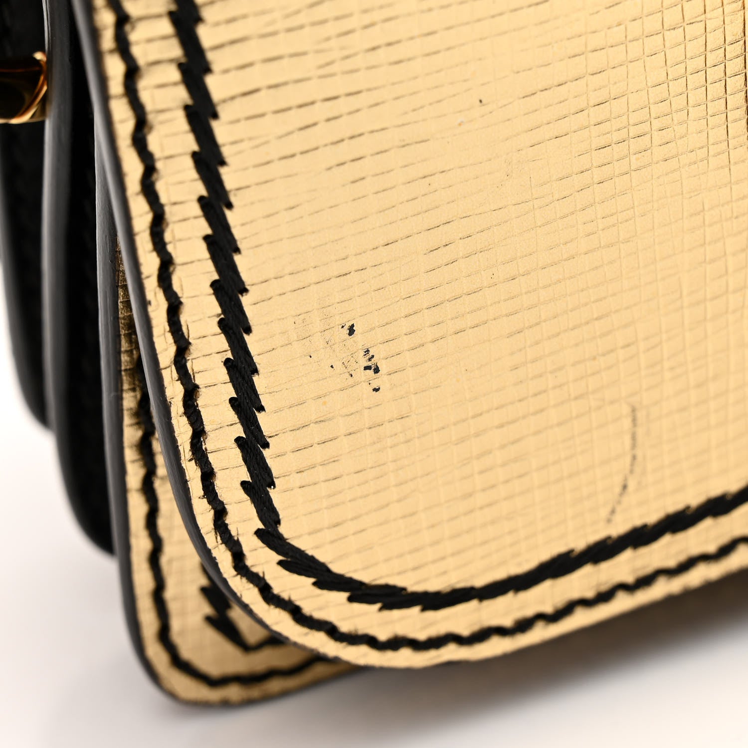 Burberry Metallic Calfskin Small Madison Buckle Bag Gold 12 of 15