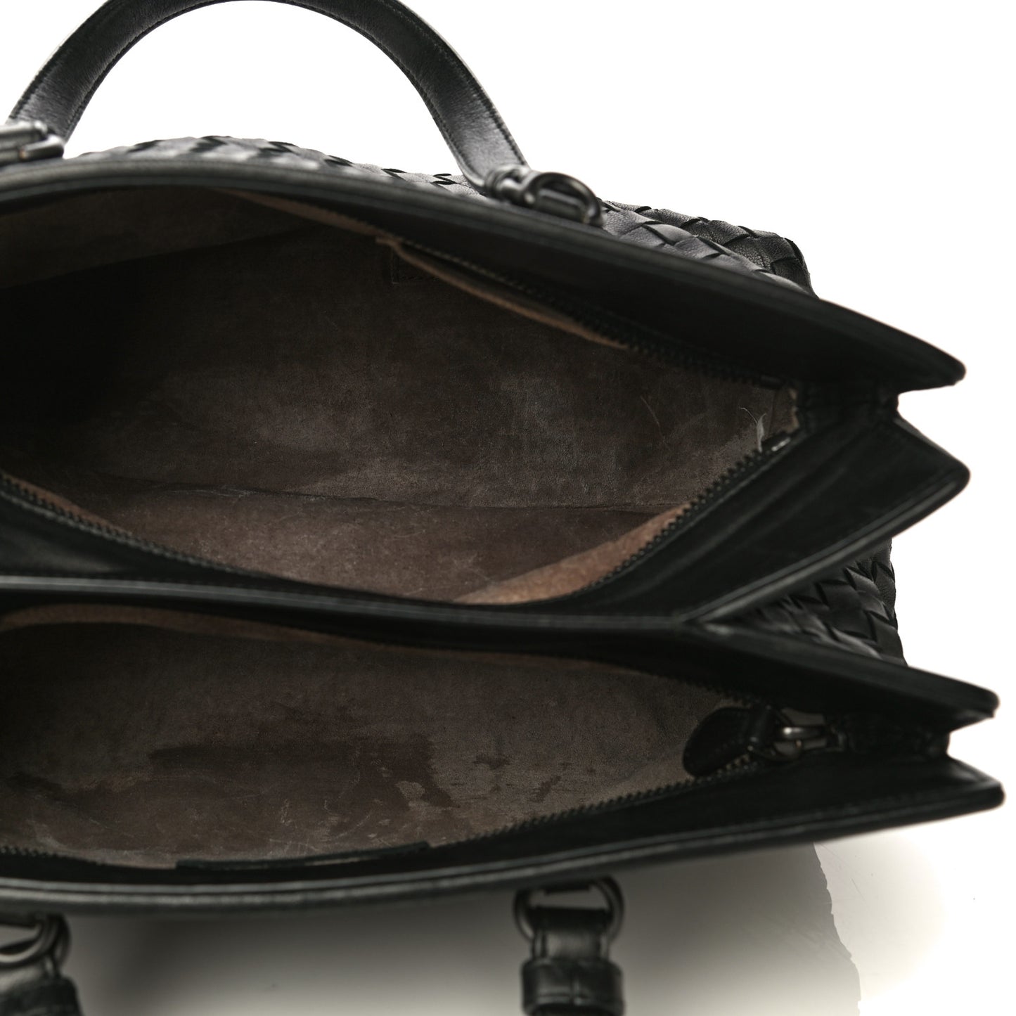 Nappa Intrecciato Small Accordion Tote Black