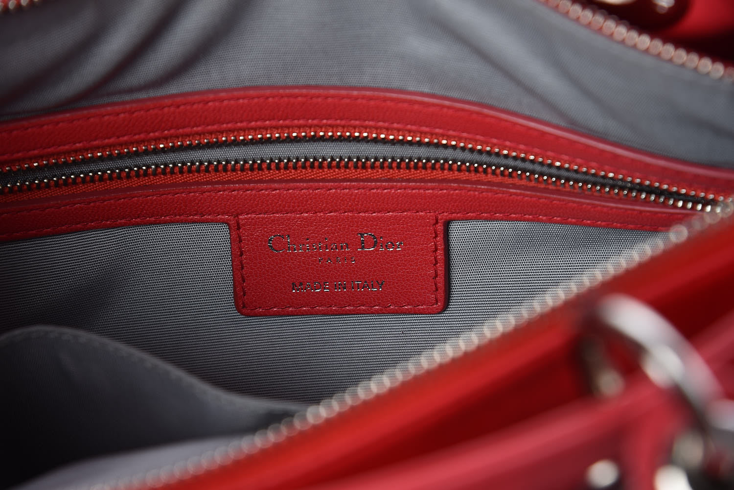 Christian Dior Lambskin Cannage Granville Polochon Coral 6 of 9