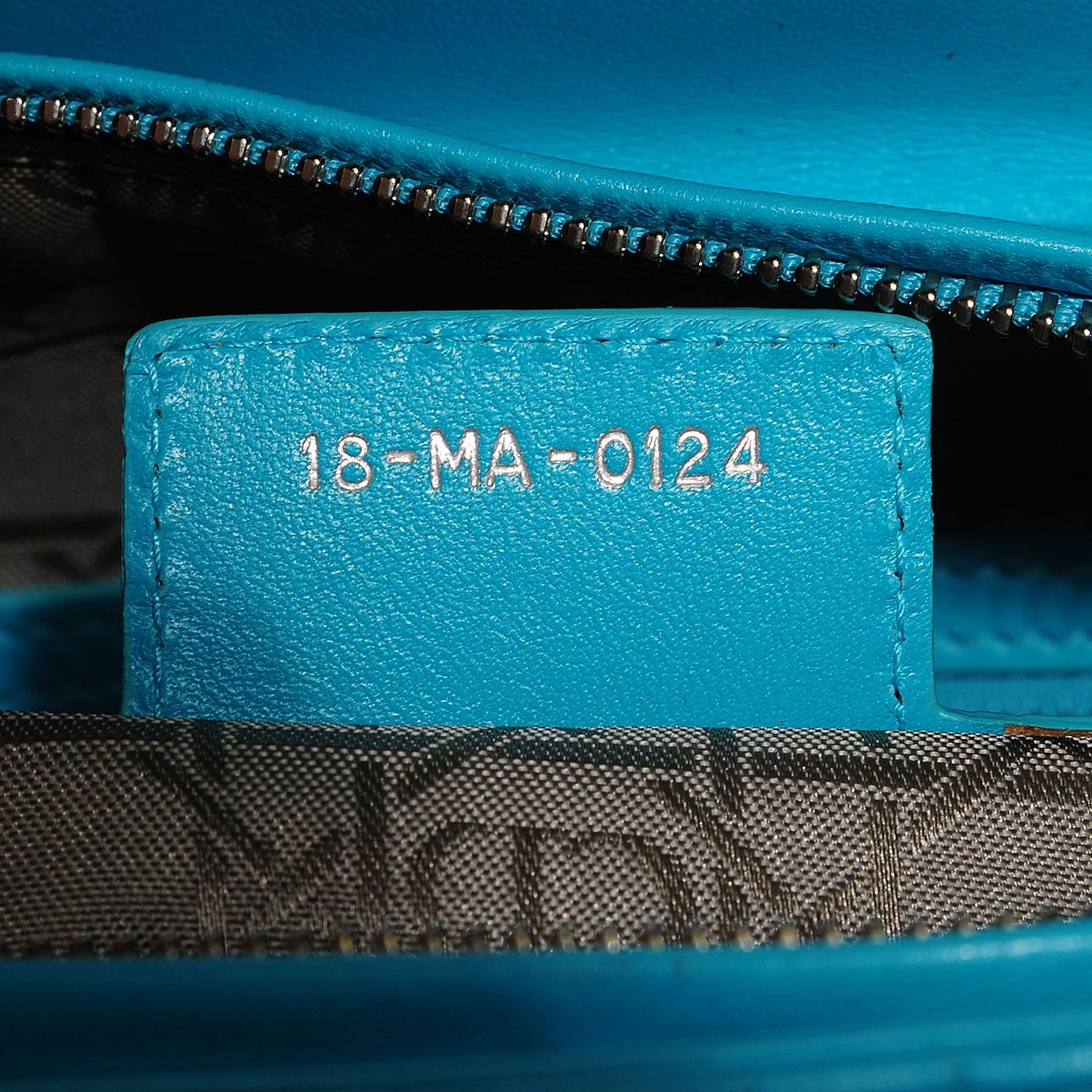 Lambskin Cannage Large Lady Dior Turquoise