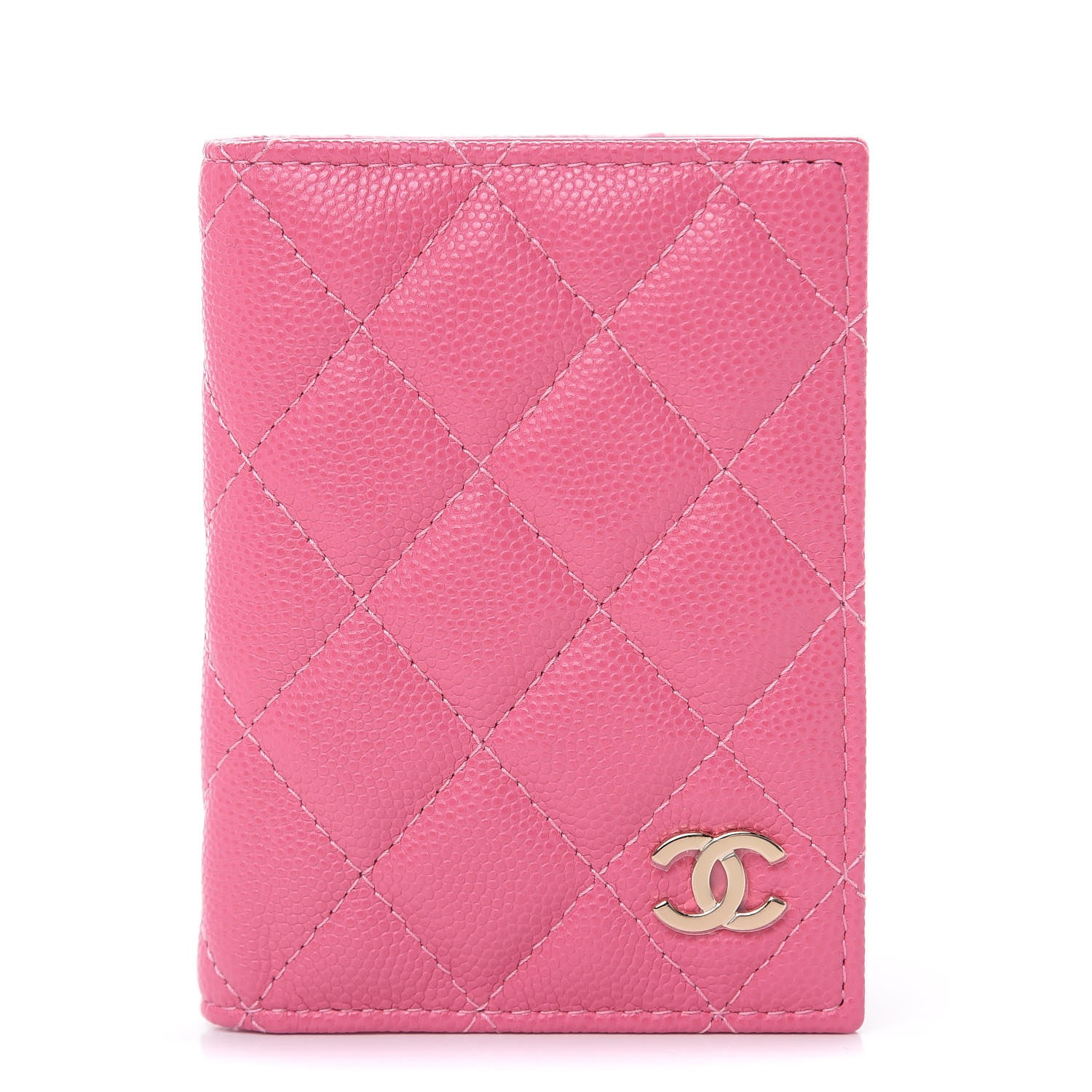 Chanel Caviar Quilted Card Holder Wallet Pink 1 of 8