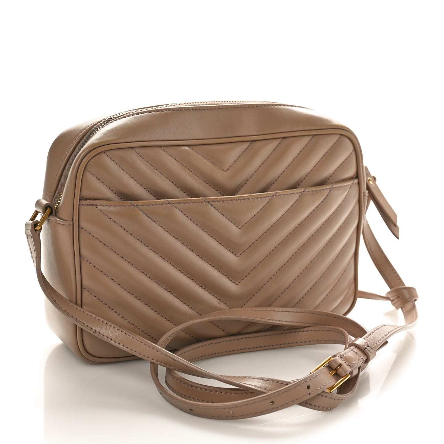 Calfskin Matelasse Monogram Lou Camera Bag Dark Beige