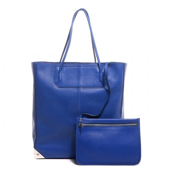 Leather Prisma Tote Azure