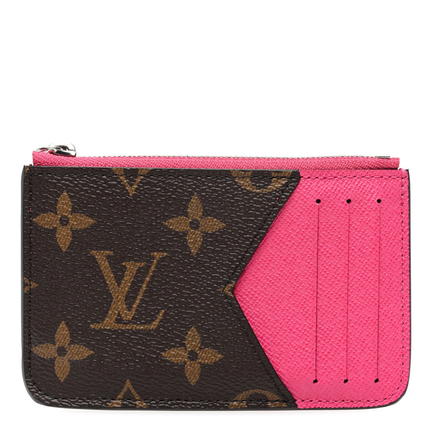 Monogram Calfskin Coin Card Holder Rose