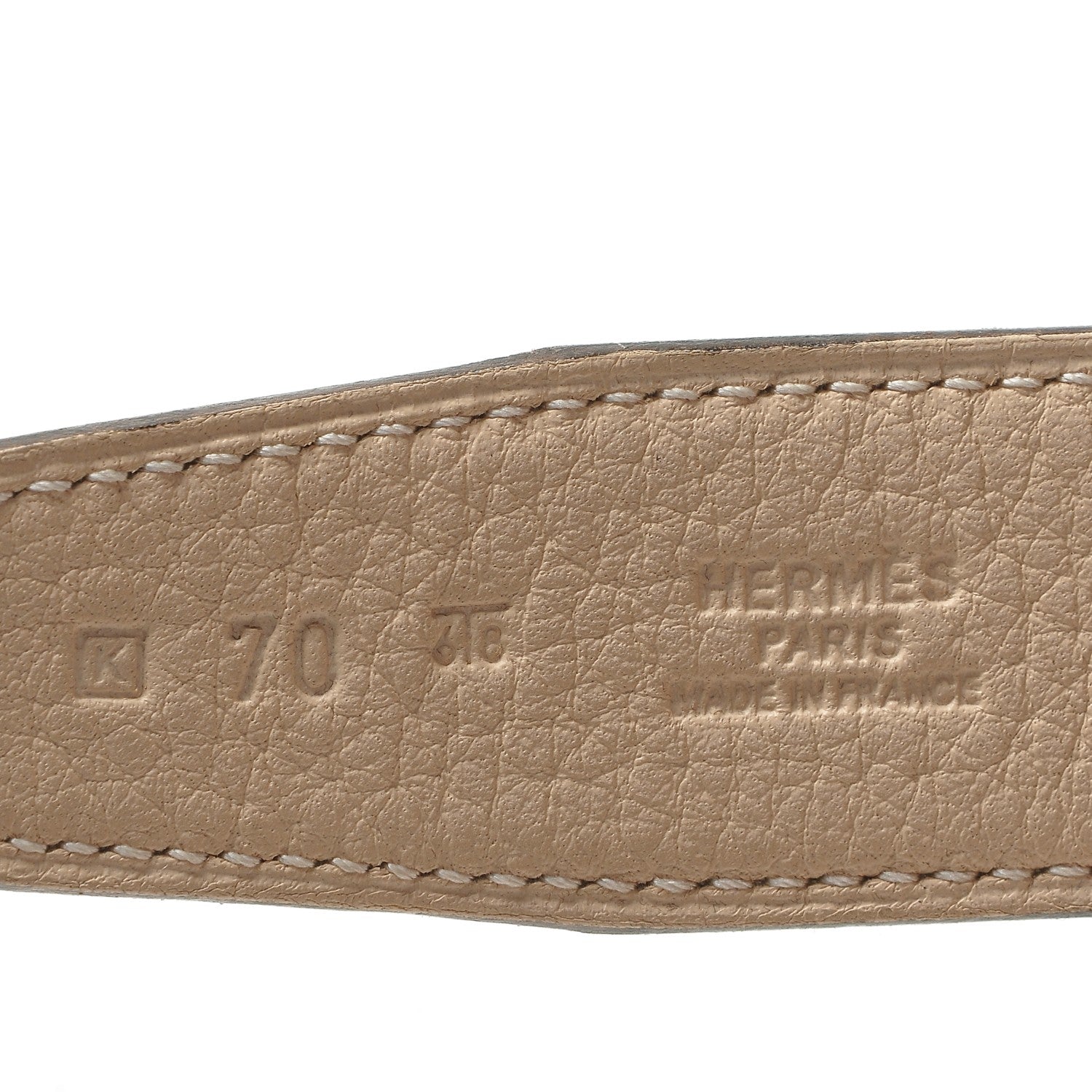 Hermes Box Togo 32mm Belt Strap 70 Gris Pale Parchemin 5 of 5