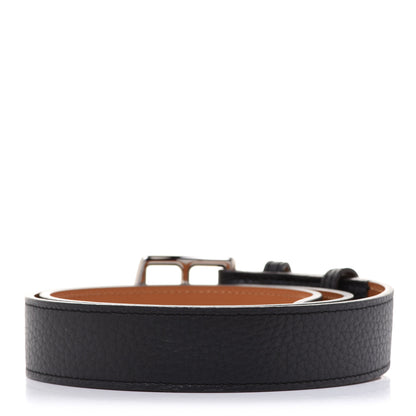 Hermes Taurillon Clemence Etriviere 32mm Belt 80 Black 2 of 7