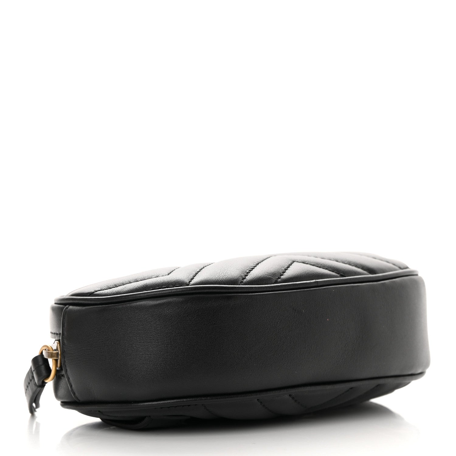 Gucci Calfskin Matelasse GG Marmont Belt Bag 75 30 Black 4 of 14