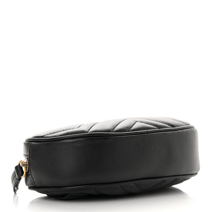 Gucci Calfskin Matelasse GG Marmont Belt Bag 75 30 Black 4 of 14