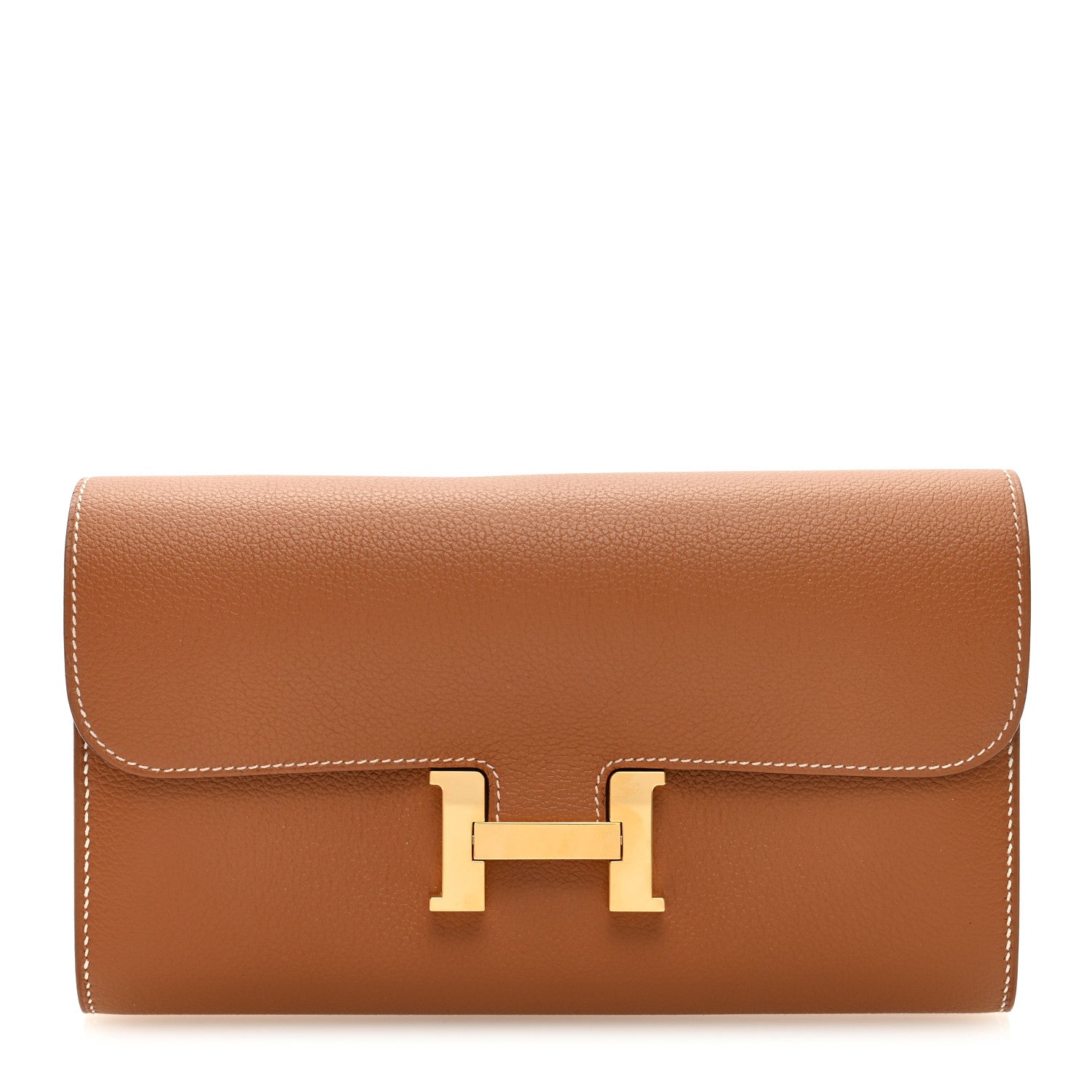 Hermes Evercolor Constance Long Wallet Gold 1 of 6