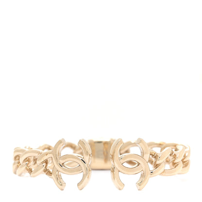 Chanel Metal CC Chain Link Cuff Bracelet Gold 1 of 6