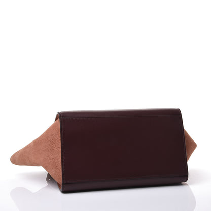 Celine Bullhide Calfskin Grained Nubuck Small Tri-Color Trapeze Medium Chamois 3 of 8