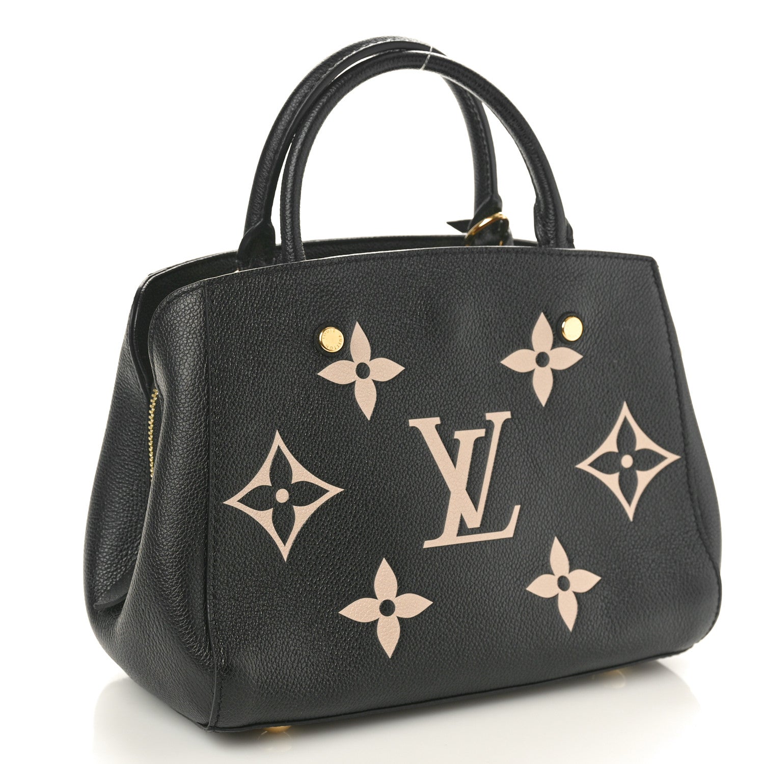 Louis Vuitton Empreinte Monogram Giant Montaigne BB Black Beige 2 of 9
