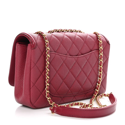 Chanel Caviar Quilted Small CC Filigree Flap Burgundy 3 of 10
