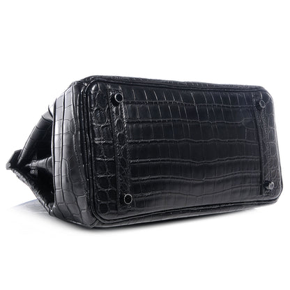 Hermes Matte Niloticus Crocodile Birkin 30 SO BLACK 4 of 10