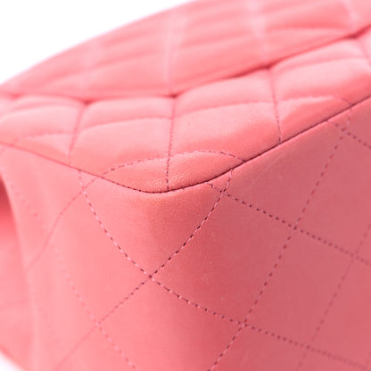 Chanel Lambskin Quilted Jumbo Double Flap Pink 10 of 16