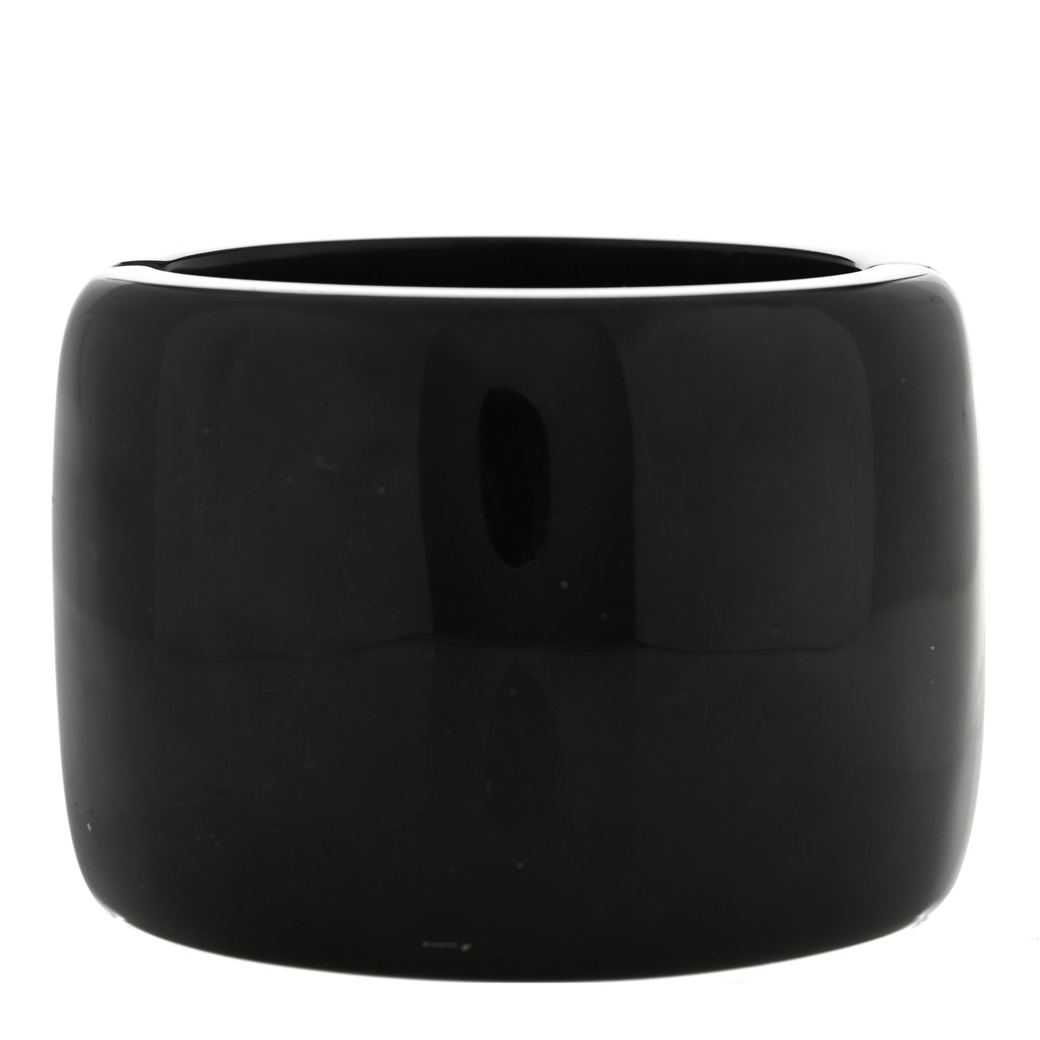 Chanel Resin Abalone CC Cuff Black 2 of 4